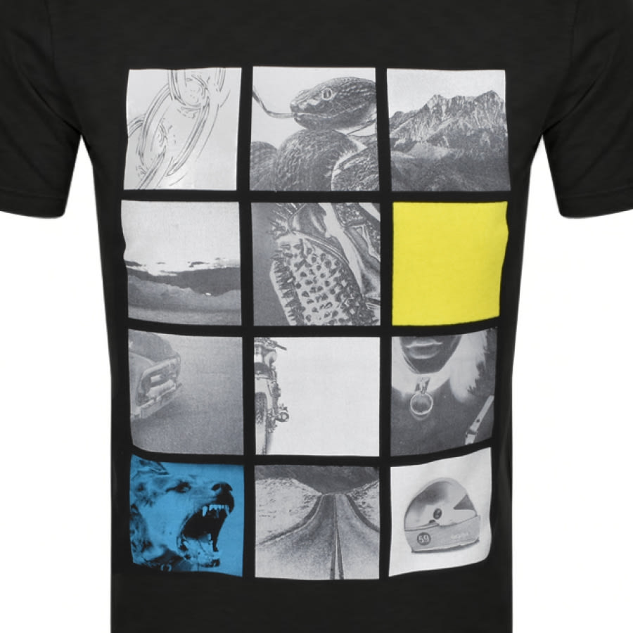 Alternative Image for ProductReplay Logo Crew Neck T Shirt Black3